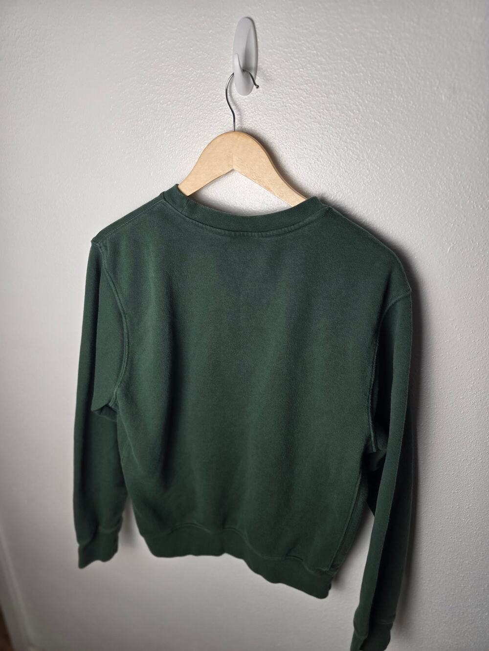 Nike Club Fleece Crewneck Sweatshirt Mens S Forest Green Embroidered Logo